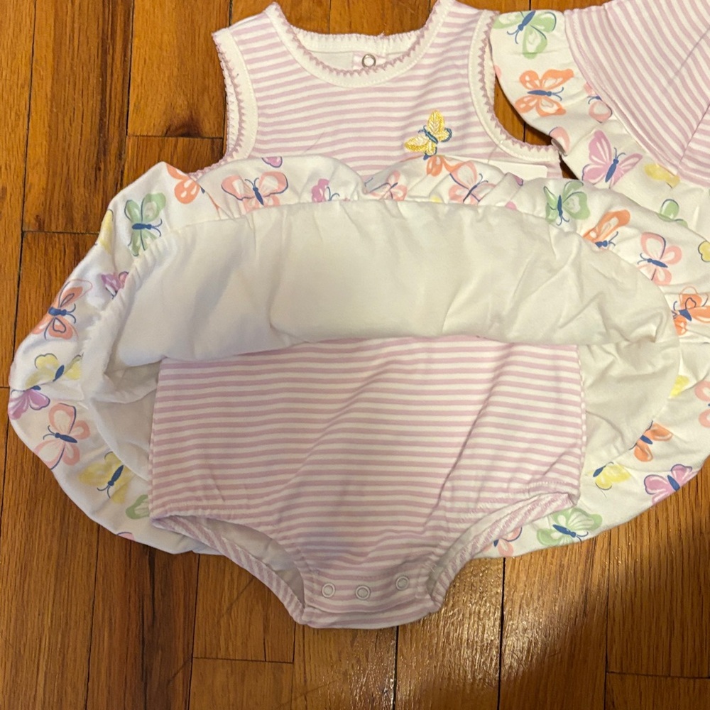 Little Me Baby Girl romper hat set - Picture 4 of 5